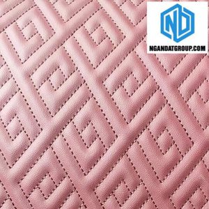 Nguyên Liệu Da Hình Hoa Văn Đỏ Đất