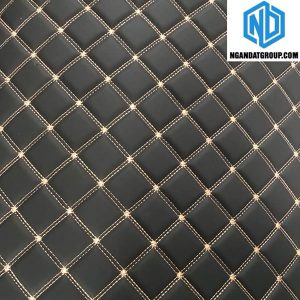 Nguyên Liệu Da Hình Thoi Đen Nhẵn