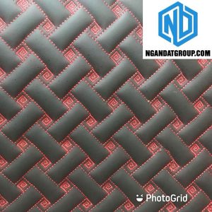 Nguyên Liệu Da Hoa Văn Đen Chỉ Đỏ - NĐ25